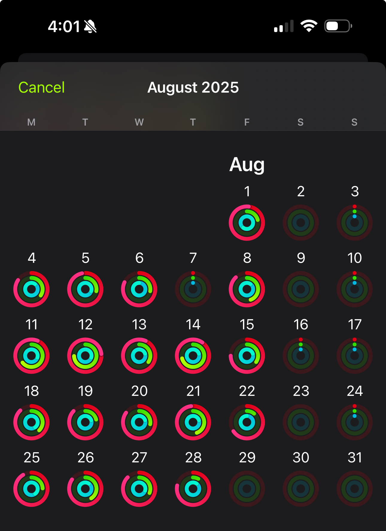 Monthly Fitness App Reports ( FitBit/ Apple Watch)