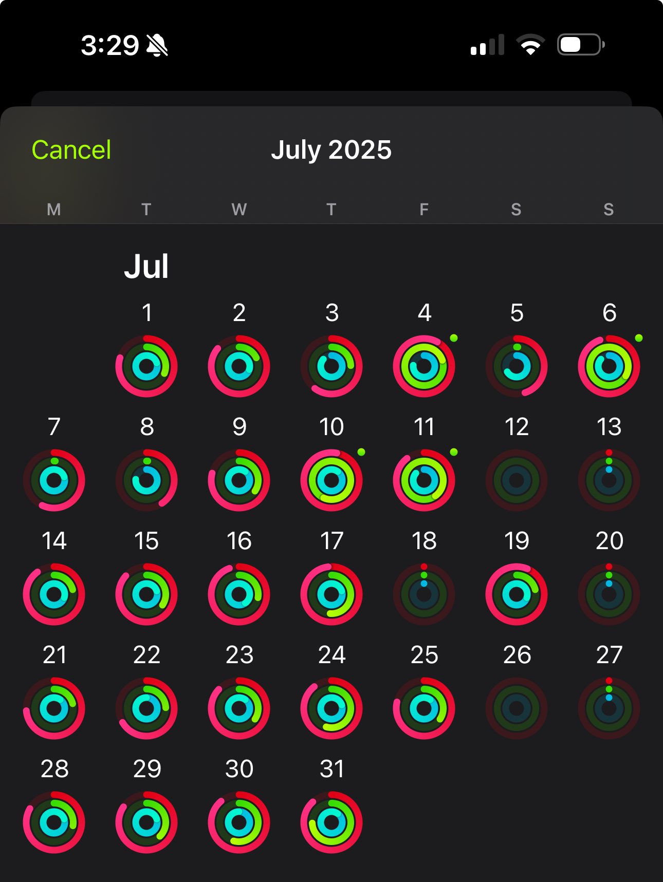 Monthly Fitness App Reports ( FitBit/ Apple Watch)