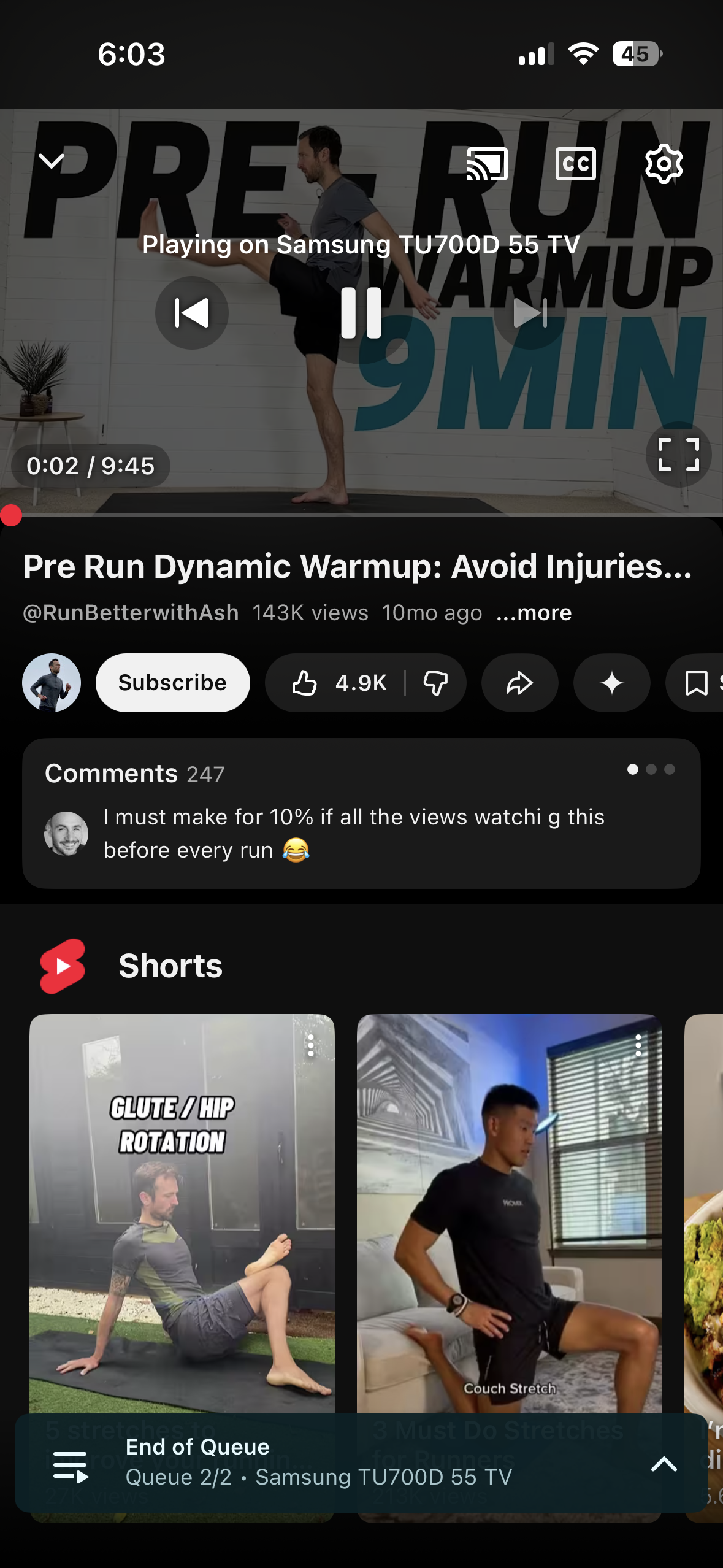 Daily stretching exercises