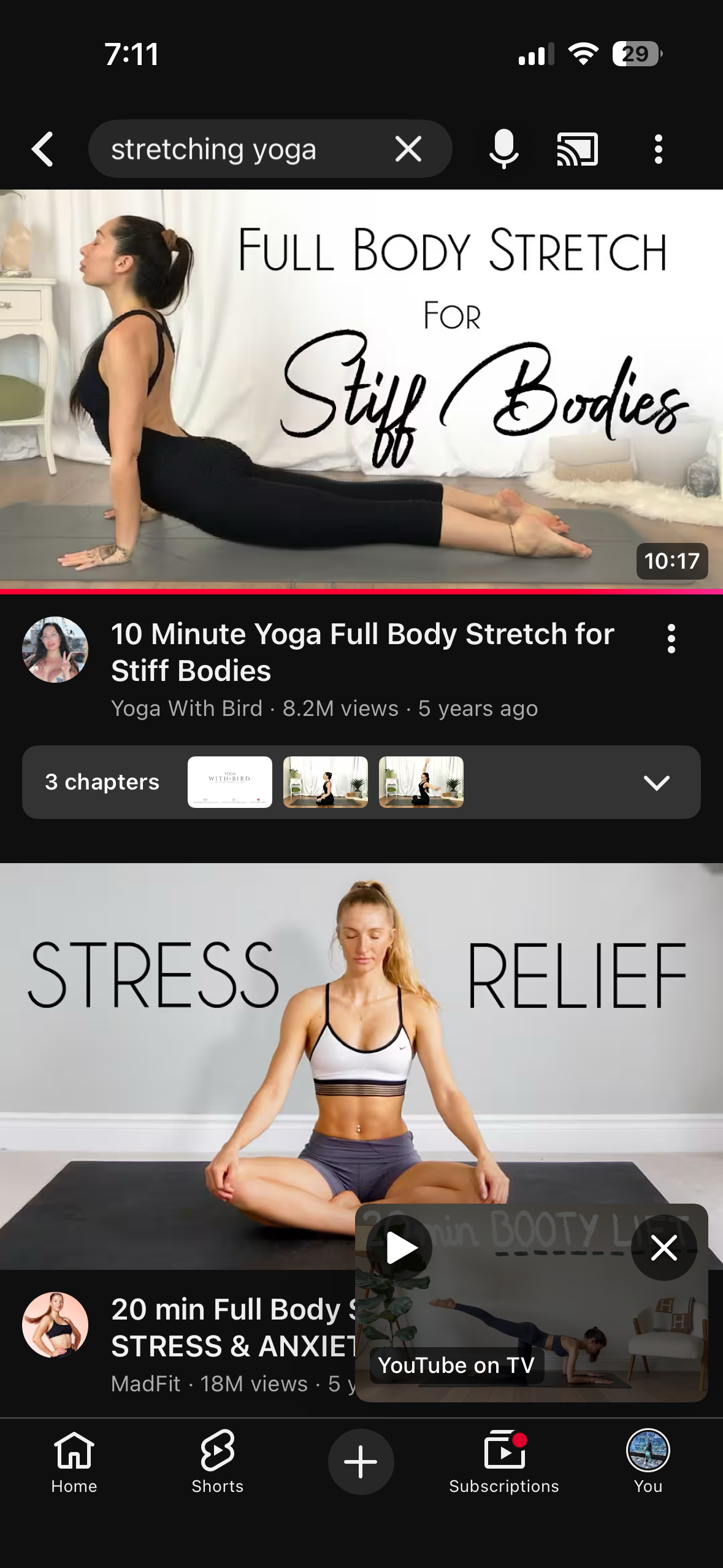 Daily stretching exercises