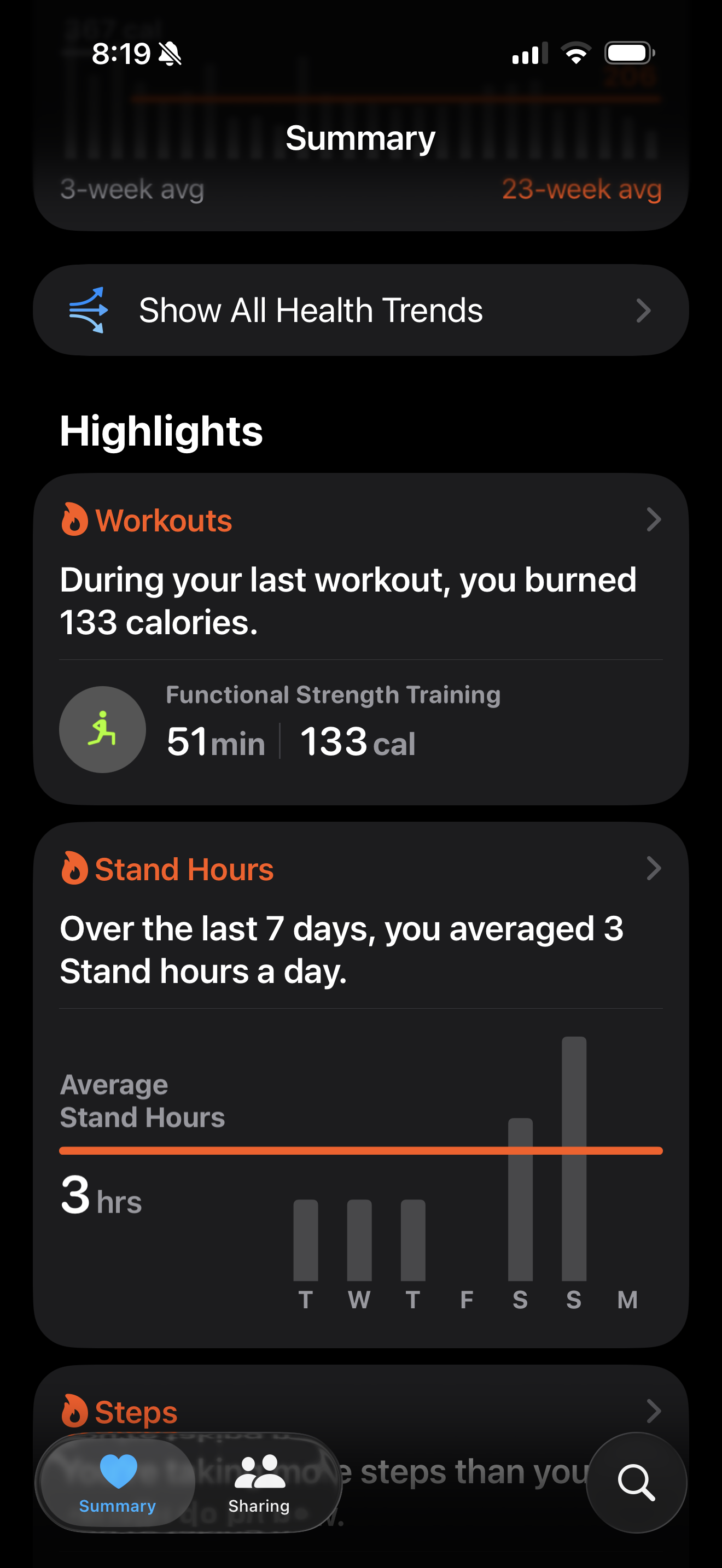 Monthly Fitness App Reports ( FitBit/ Apple Watch)