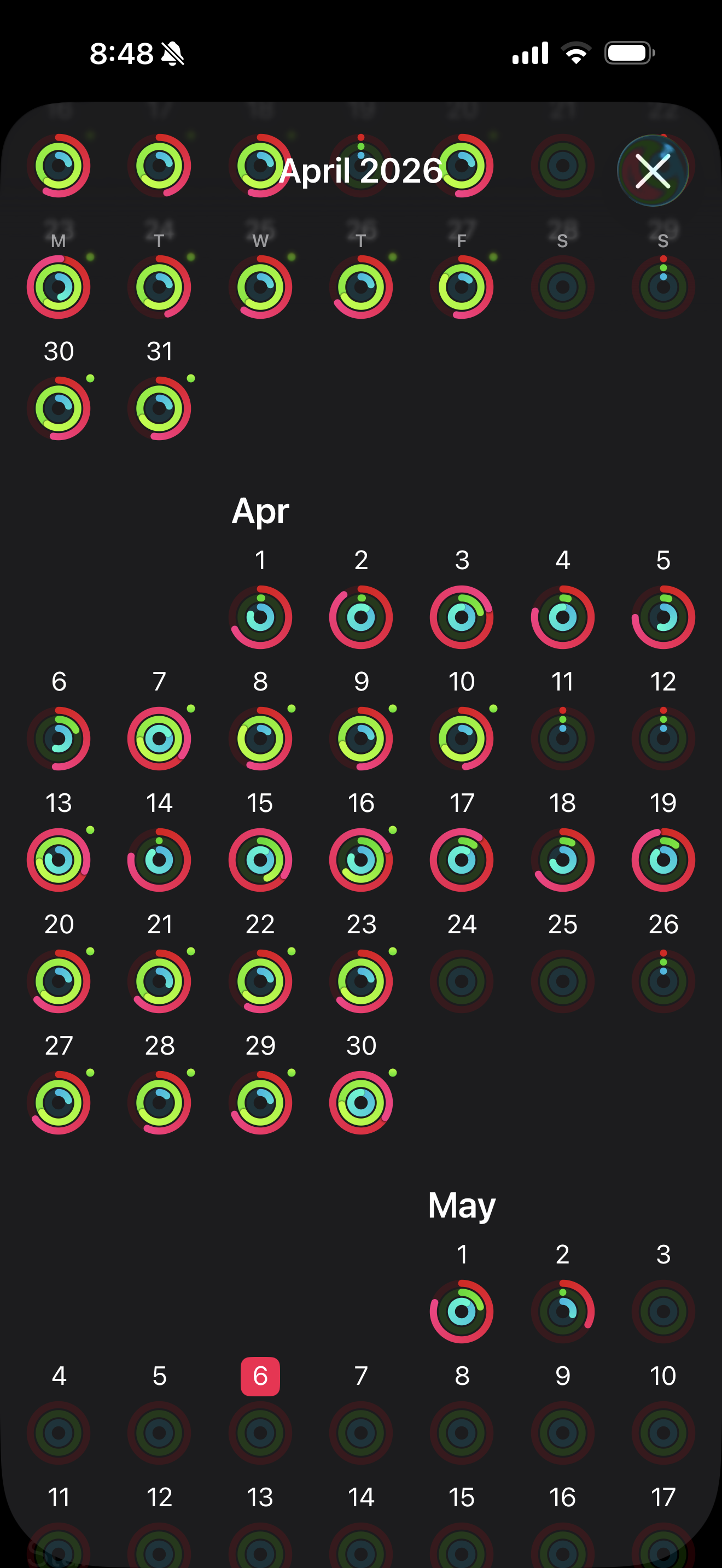 Monthly Fitness App Reports ( FitBit/ Apple Watch)